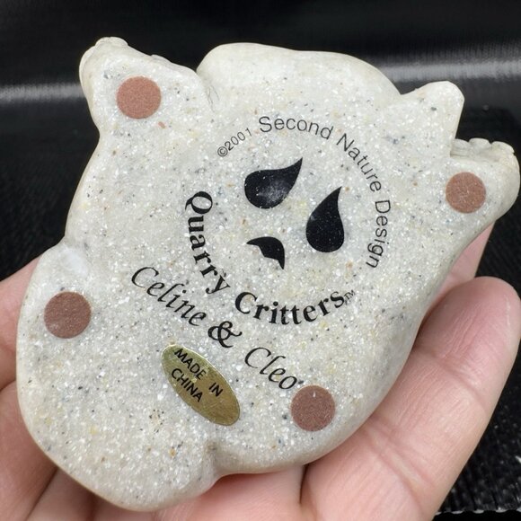 Vintage Quarry Critters Celine And Cleo Cat Figurine 2001 Second Nature Design - Picture 5 of 8